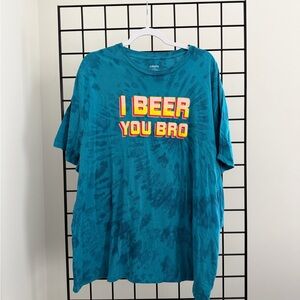 crown & ivy Teal Tie-Dye Graphic Tee